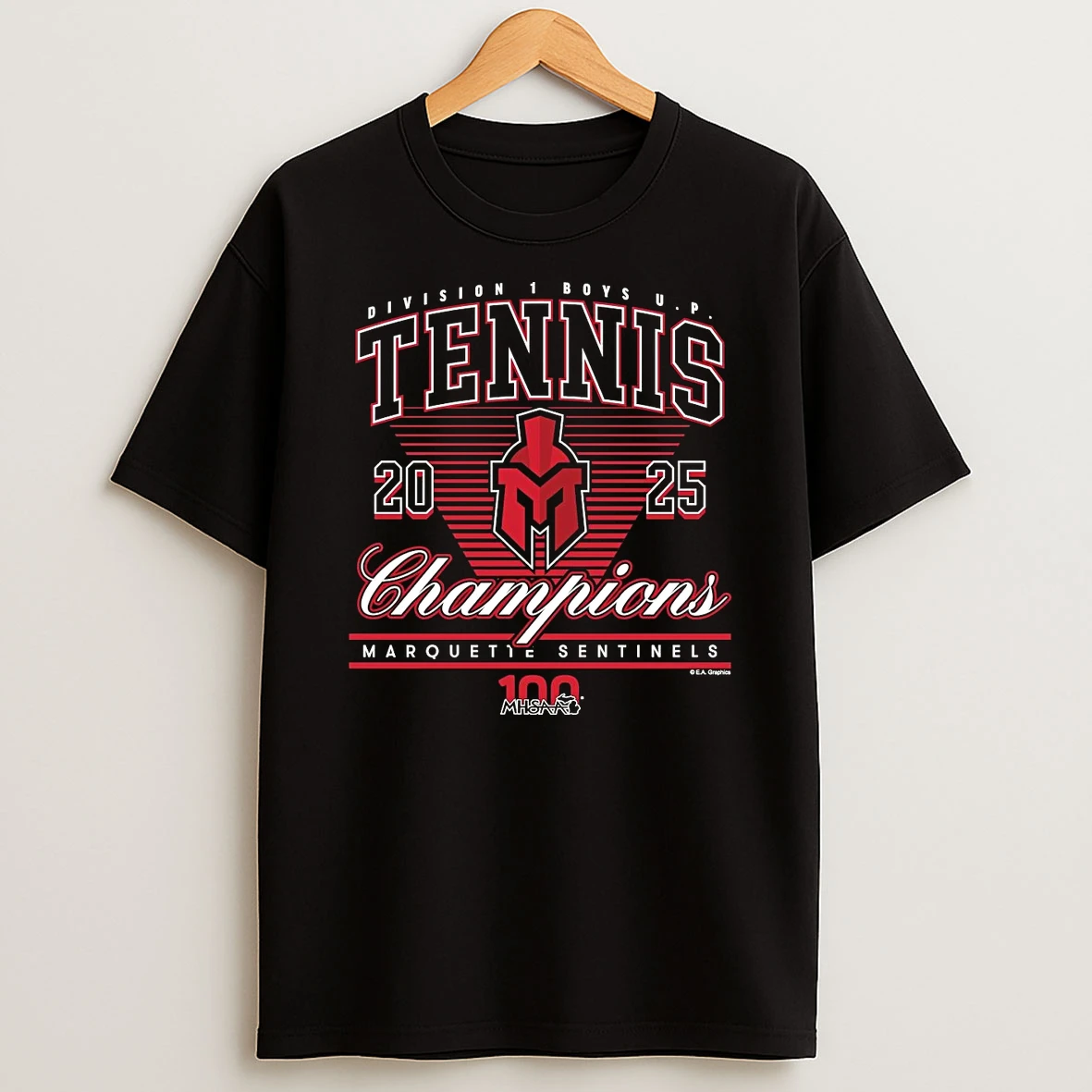 Marquette Sentinels 2025 Boys Up Tennis D1 Champions Shirts