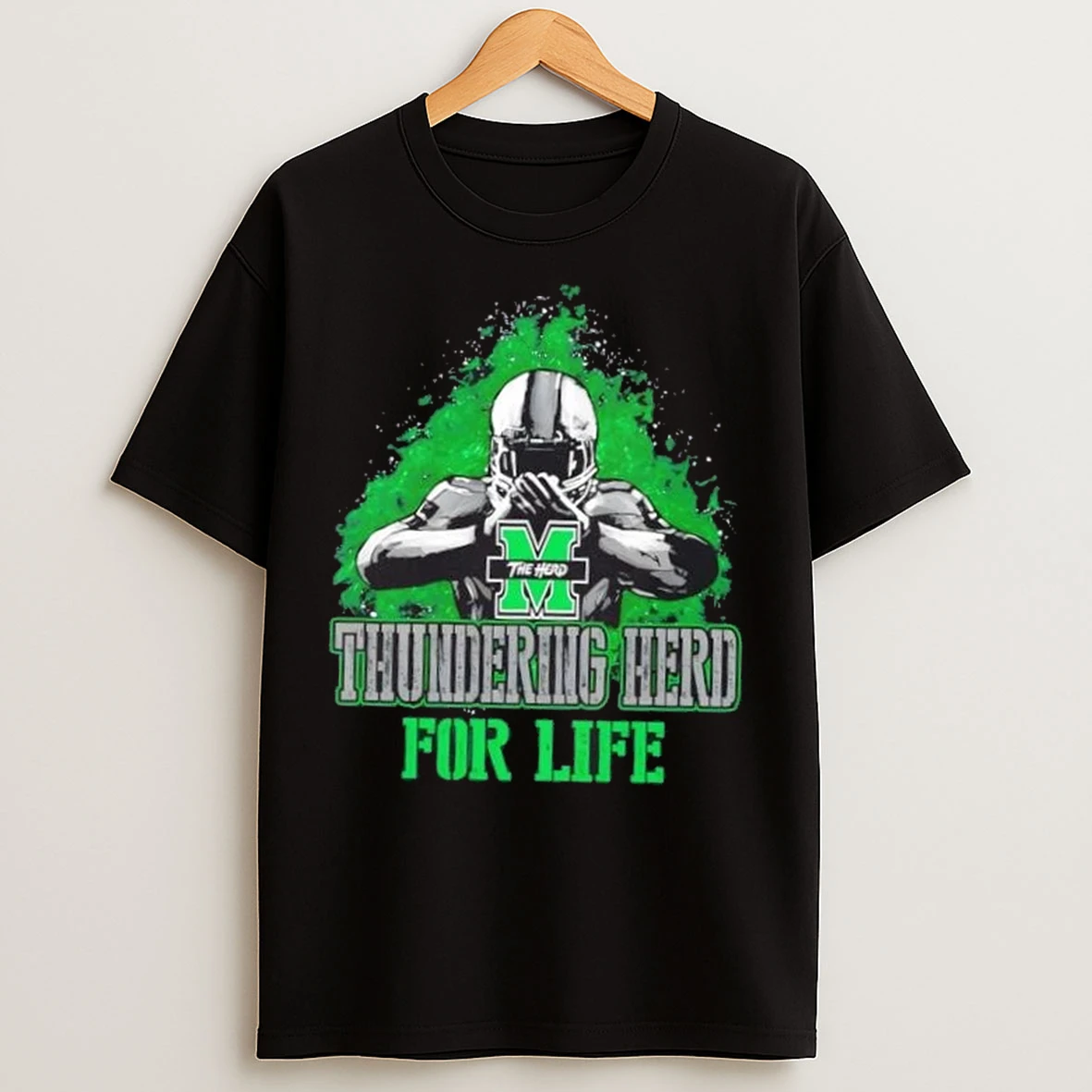 Marshall Thundering Herd Football For Life T Shirts