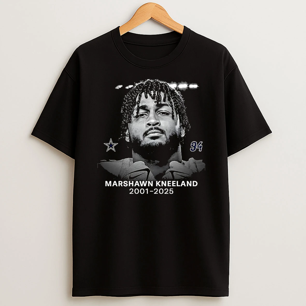 Marshawn Kneeland Dallas Cowboys Number 94 2001 2025 In Memory Shirts