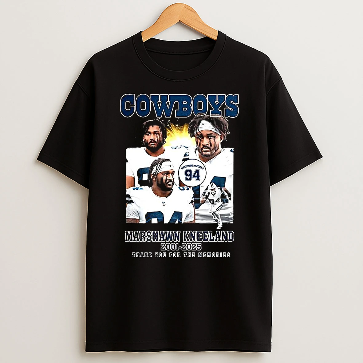 Marshawn Kneeland Dallas Cowboys Number 94 2001 2025 Thank You For The Memories Shirts