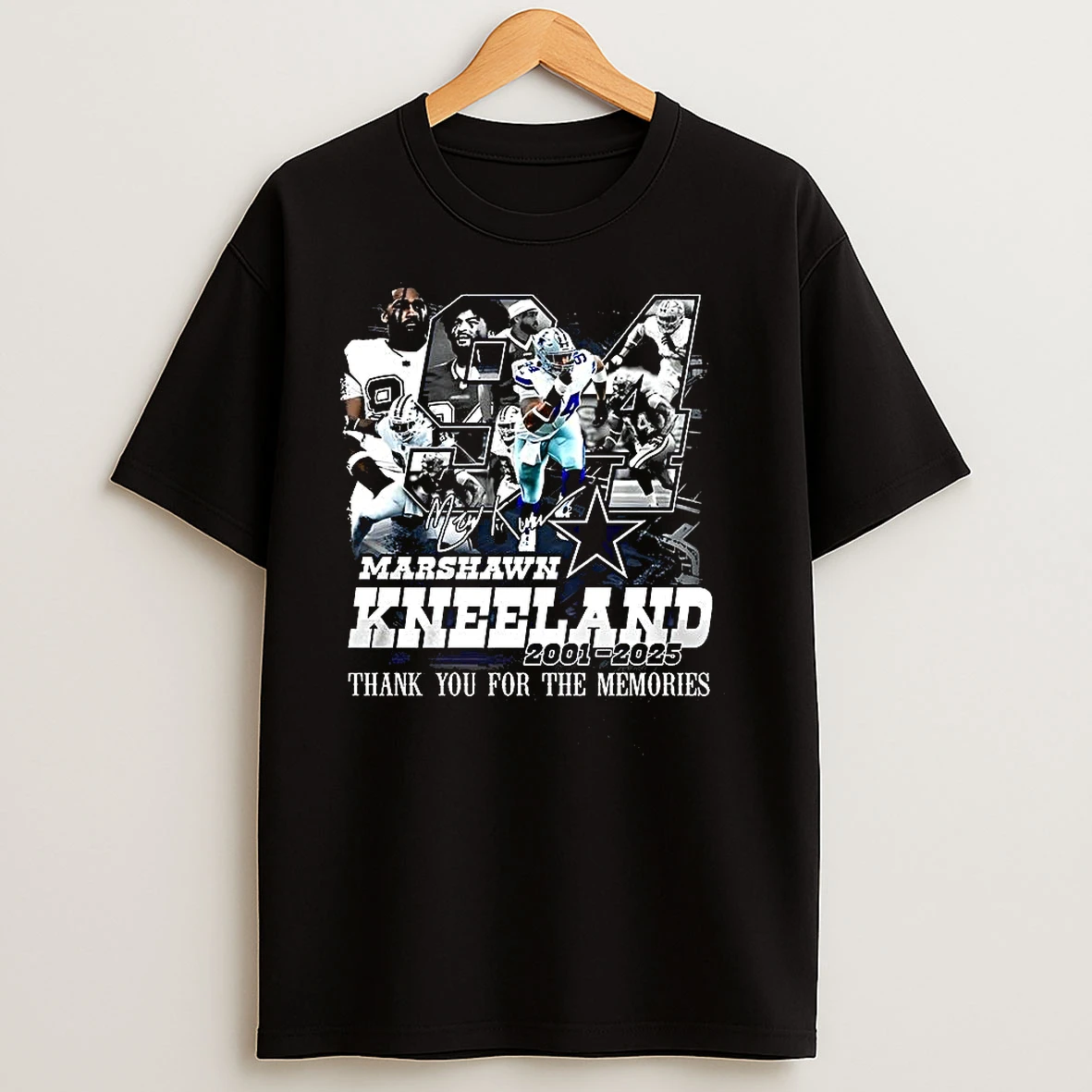 Marshawn Kneeland Number 94 Thank You For The Memories 2001 2025 Signature T Shirts