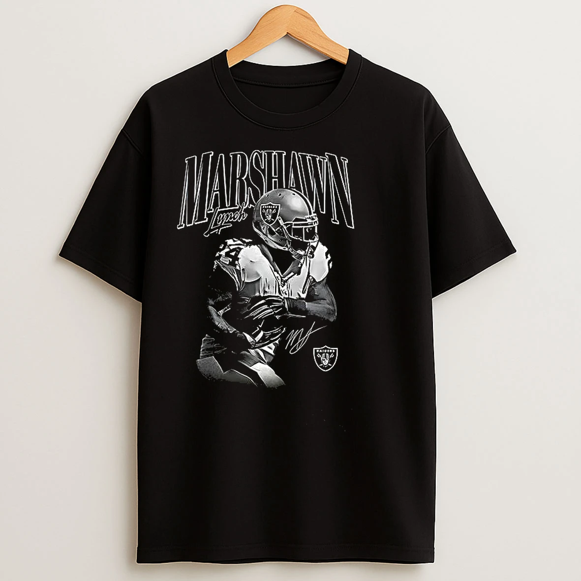 Marshawn Lynch Las Vegas Raiders Nfl Player Signature T Shirts