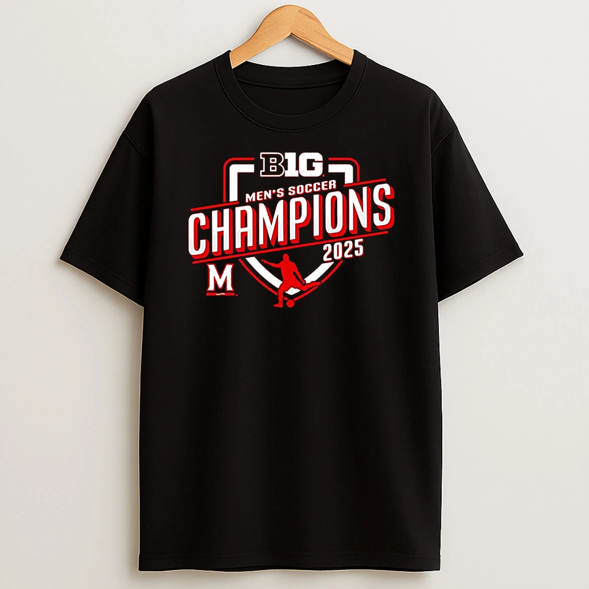 Maryland Terrapins 2025 Big 10 Mens Soccer Champions Shirts