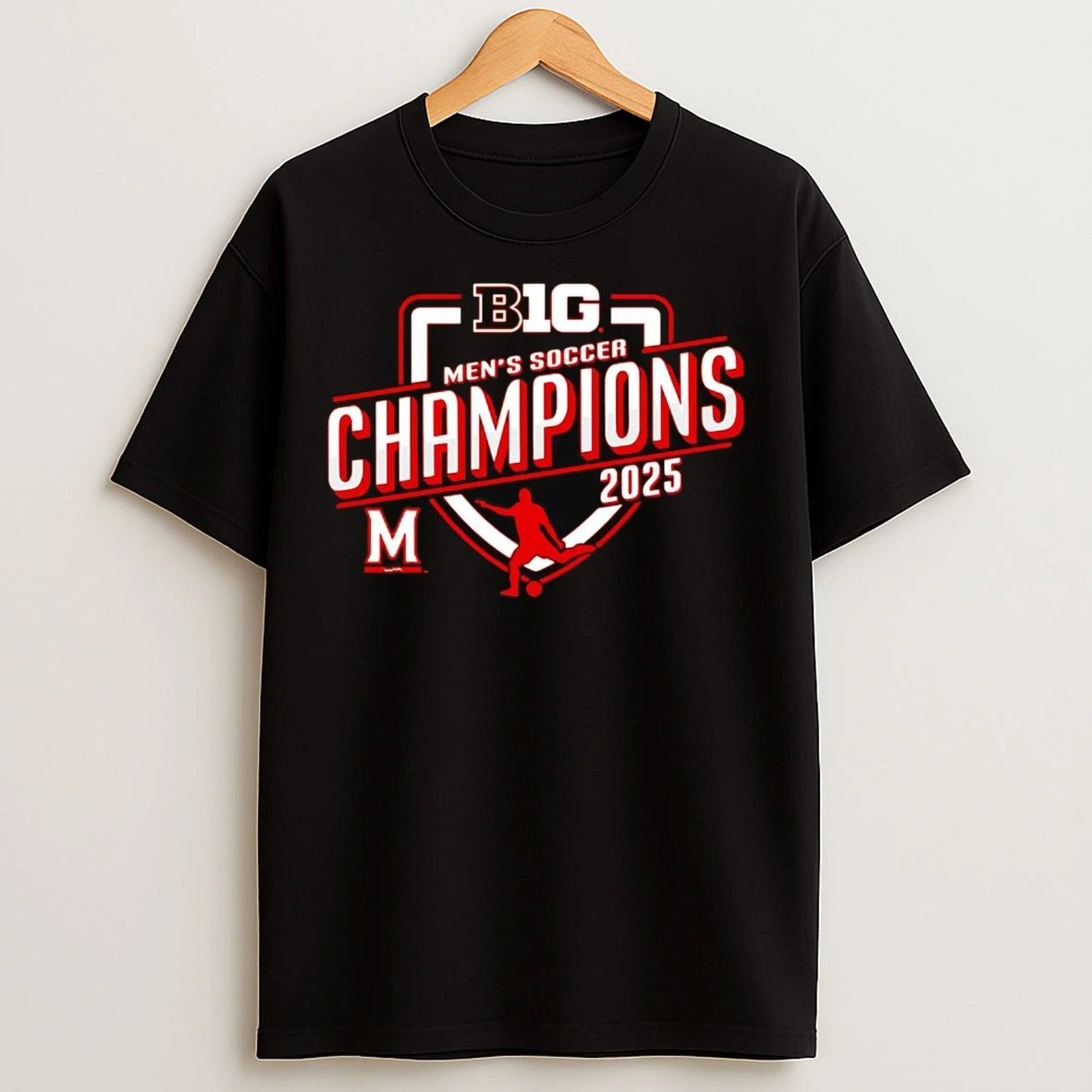 Maryland Terrapins 2025 Big 10 Mens Soccer Champions T Shirts