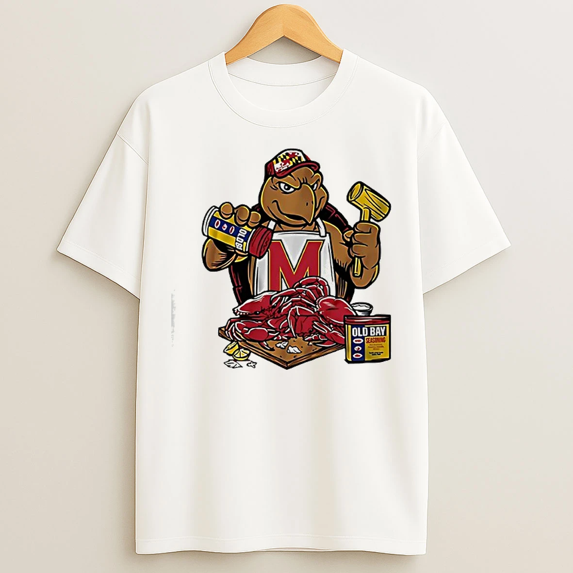 Maryland Terrapins Old Bay Crab Picking Testudo T Shirts