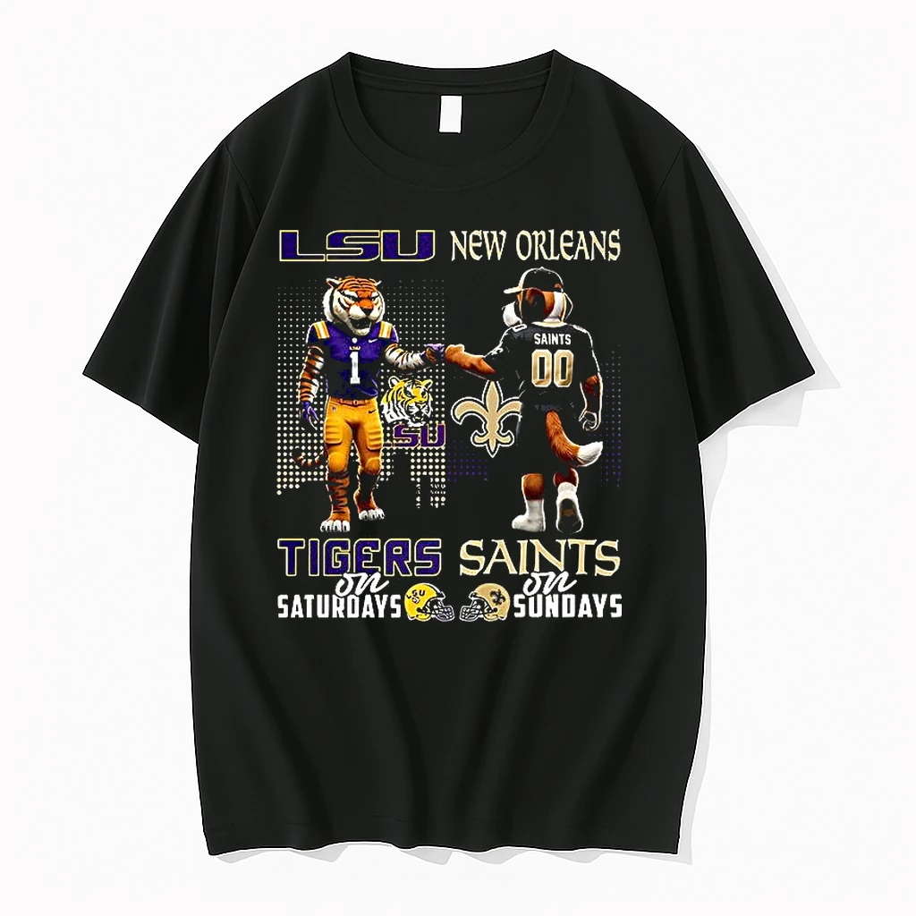 Mascot Lsu Tigers On Saturdays And New Orleans Saints And Sundays Shirts