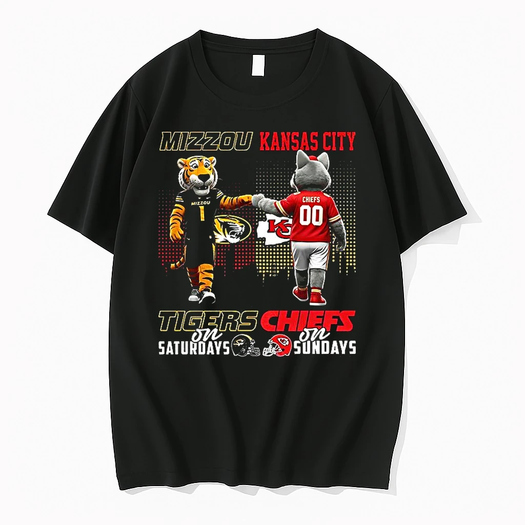 Mascot Missouri Tigers On Saturdays And Kansas City Chiefs And Sundays Shirts