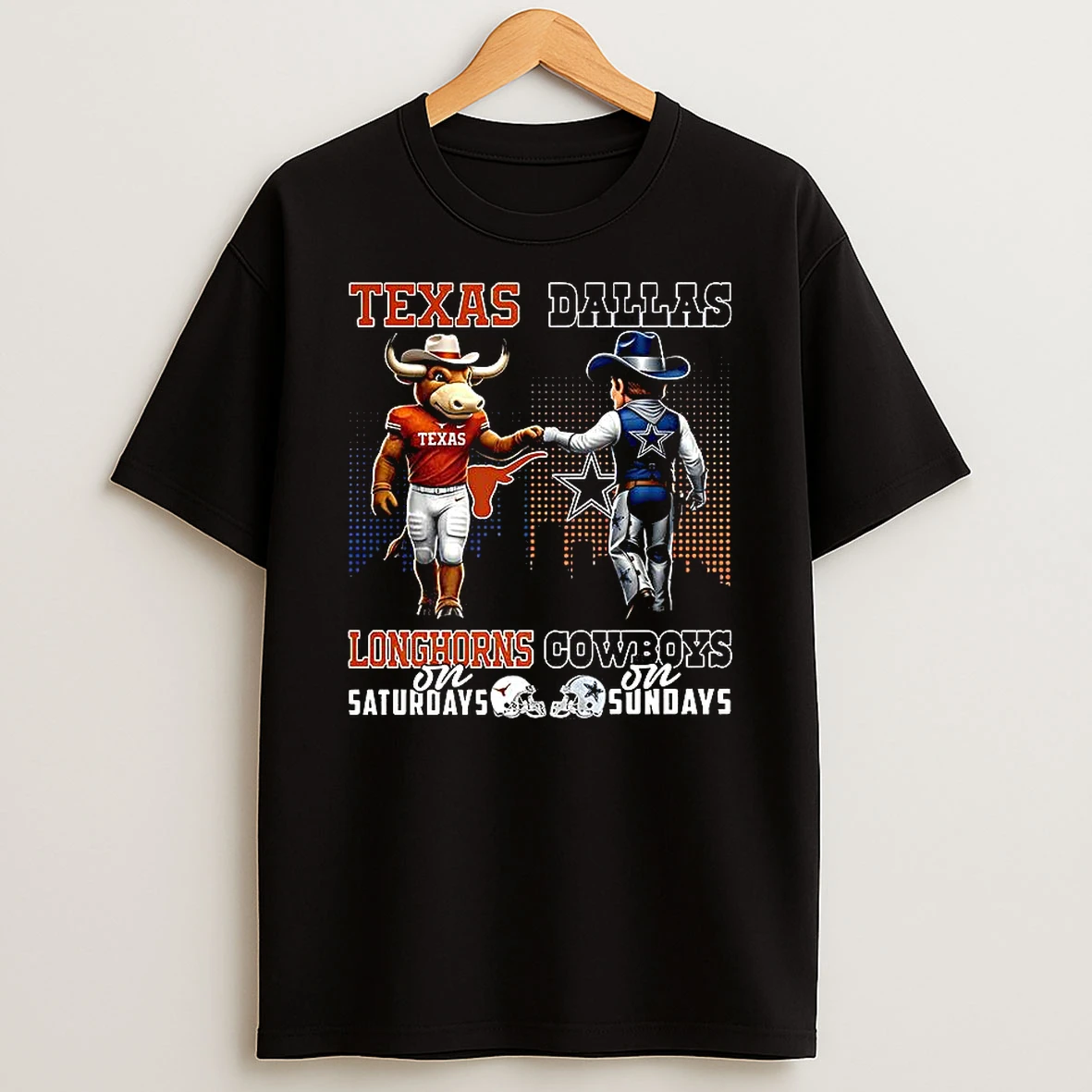 Mascot Texas Longhorns On Saturdays And Dallas Cowboys And Sundays Shirts