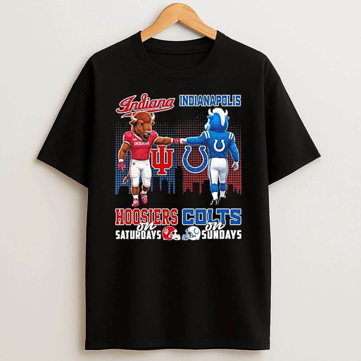 Mascots Indiana Hoosiers On Saturday And Indianapolis Colts On Sundays Shirts