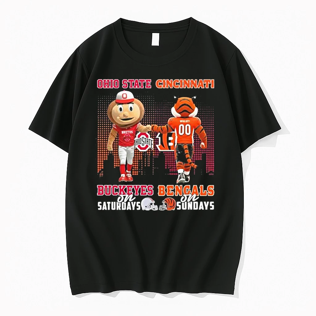 Mascots Ohio State On Saturday And Cincinnati Bengals On Sundays Shirts