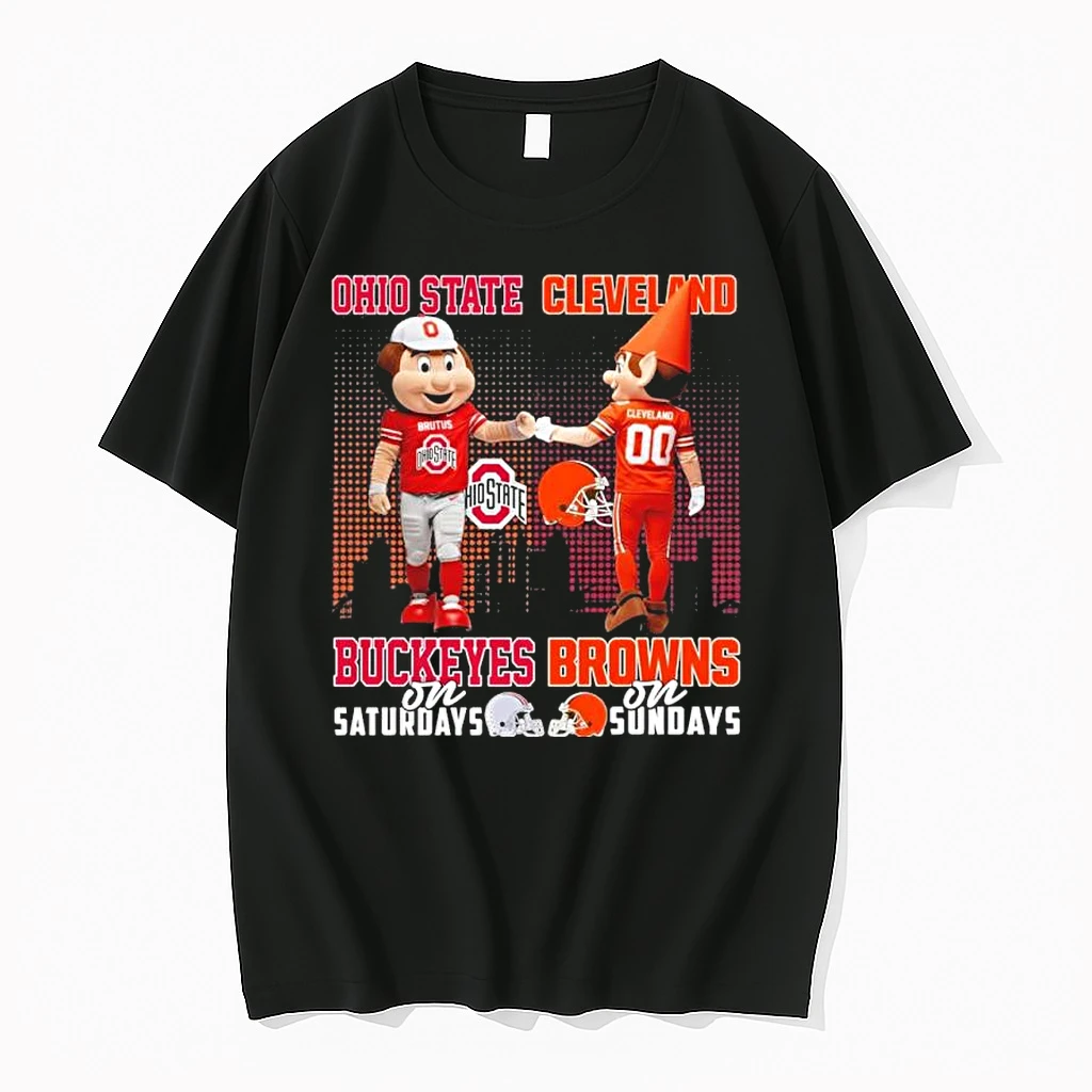 Mascots Ohio State On Saturday And Cleveland Browns On Sundays Shirts