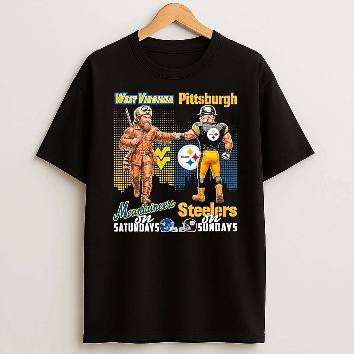 Mascots West Virginia On Saturday And Pittsburgh Steelers On Sundays Shirts