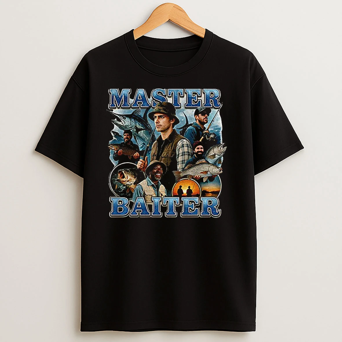 Master Baiter Fishing Graphic Vintage T Shirts