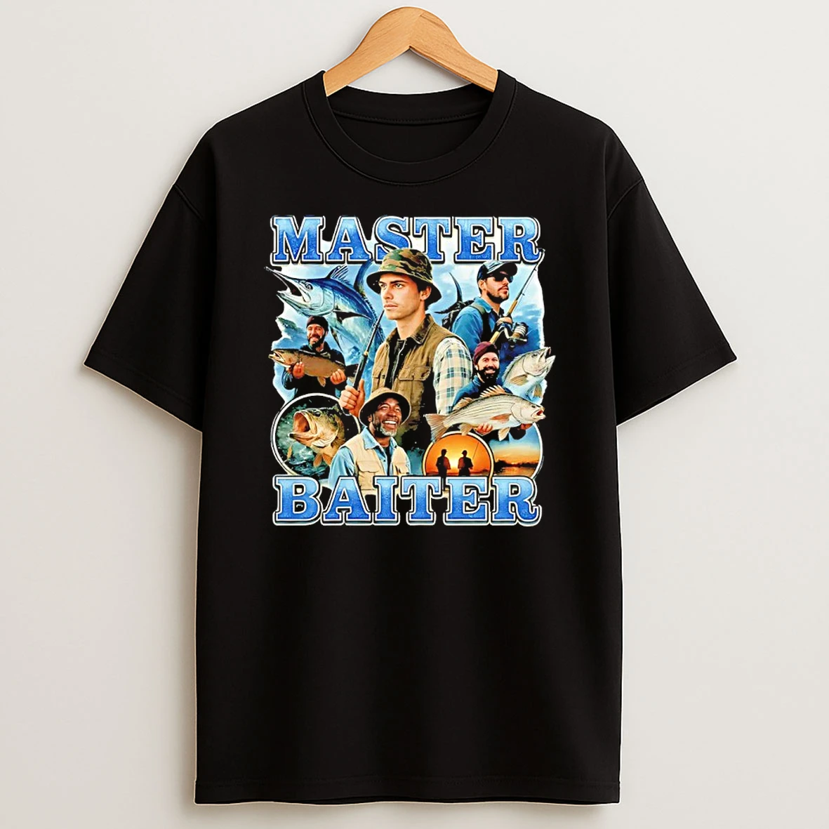 Master Baiter Go Fishing 90s Bootleg Shirts