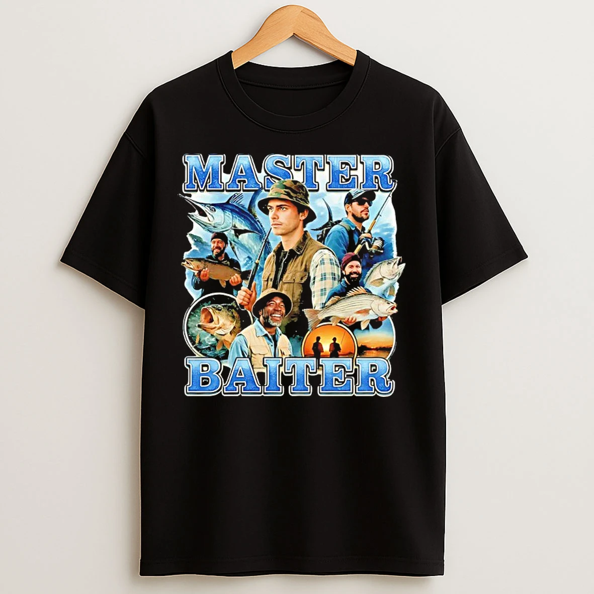 Master Baiter Go Fishing 90s Bootleg T Shirts
