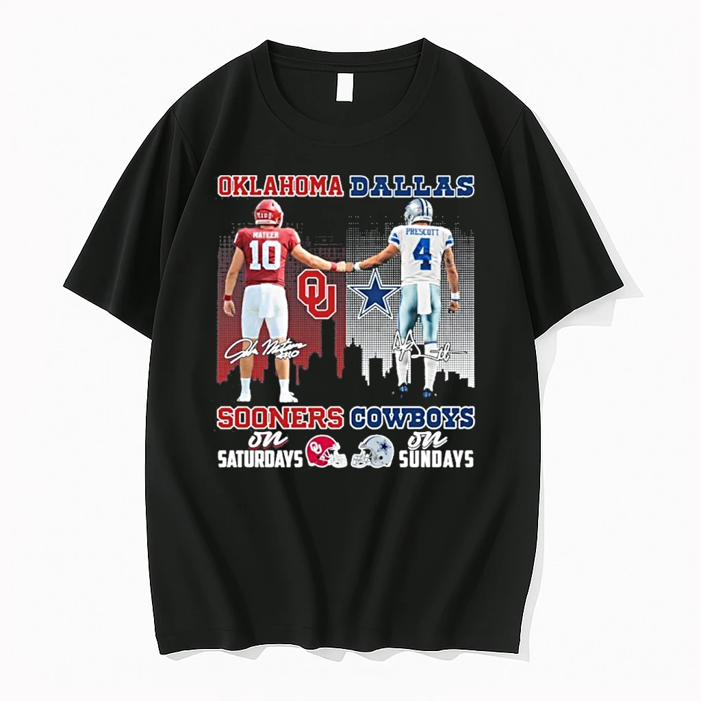 Mateer Oklahoma On Saturdays And Prescott Cowboys On Sundays Shirts