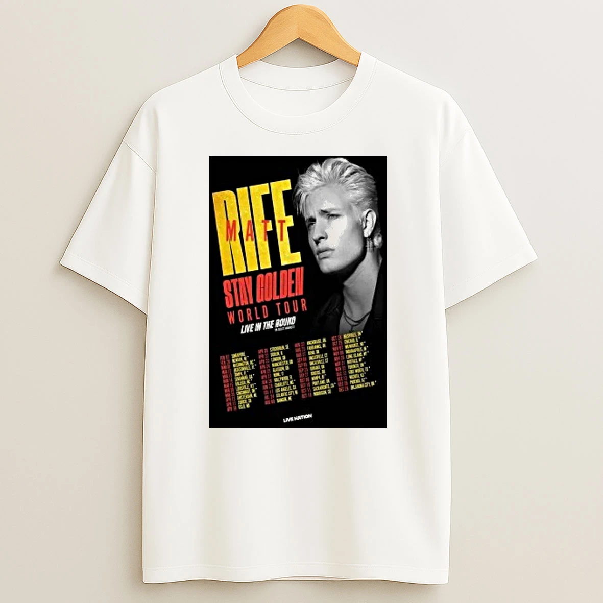 Matt Rife Stay Golden Live In Round World Tour 2026 Shirts