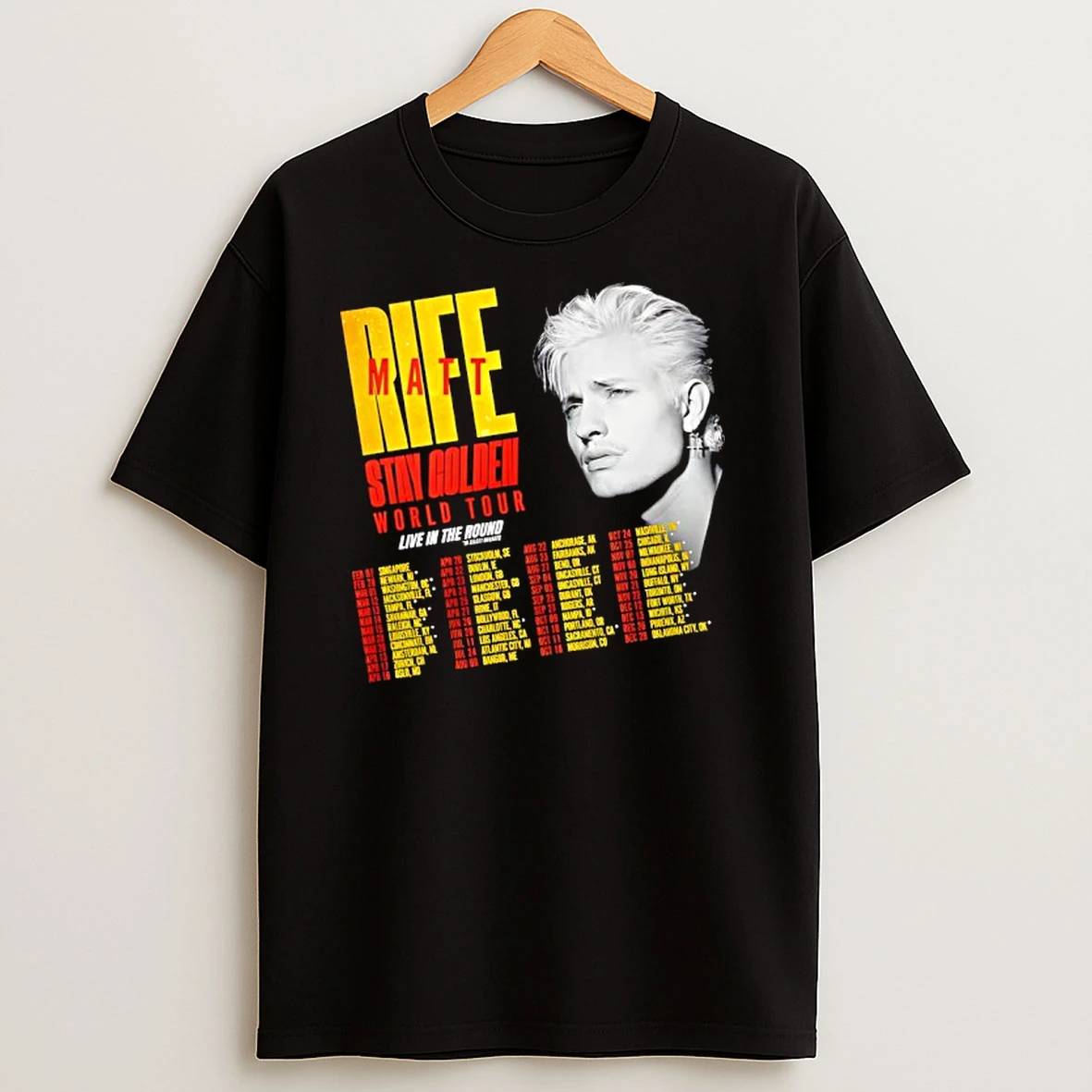 Matt Rife Stay Golden World Tour 2026 T Shirts