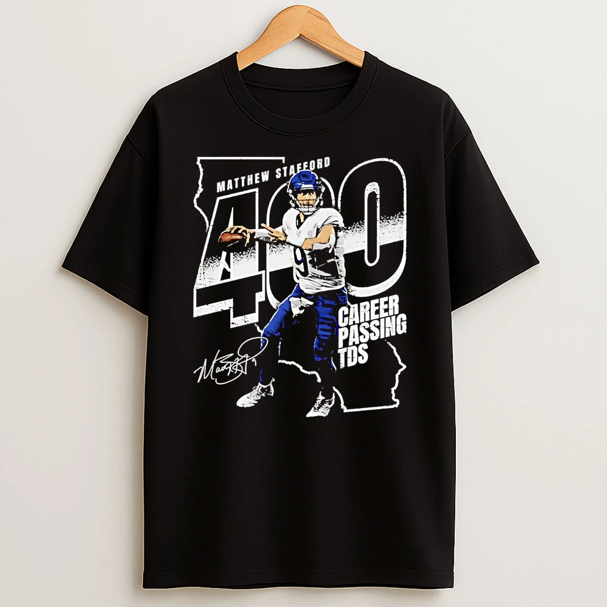 Matthew Stafford 400 Career Passing Tds Los Angeles Rams Shirts