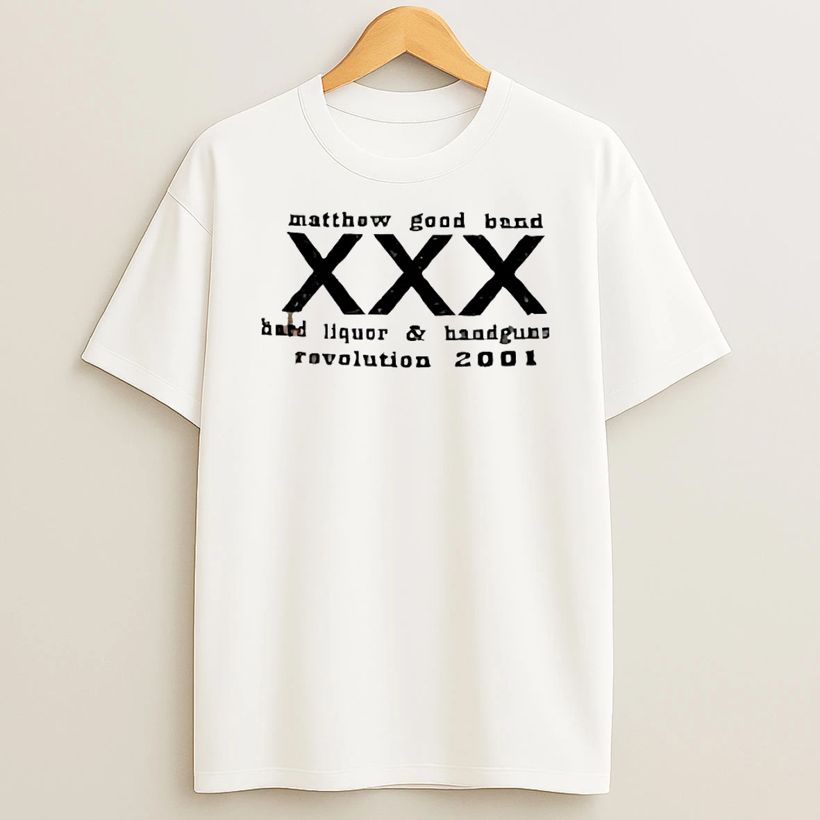 Matthow Good Band Xxx Hard Liquor And Handguns Revolution 2001 Shirts