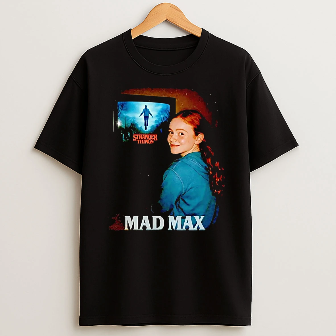 Max Mayfield Watching Stranger Things Mad Max Shirts