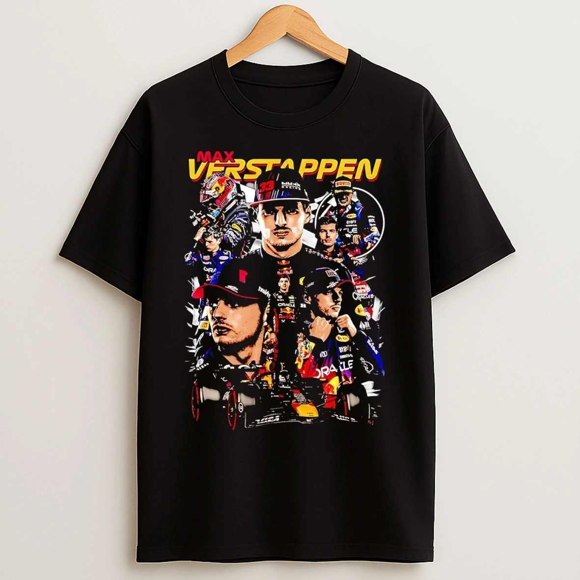 Max Verstappen Picture Collage 2 Sided T Shirts