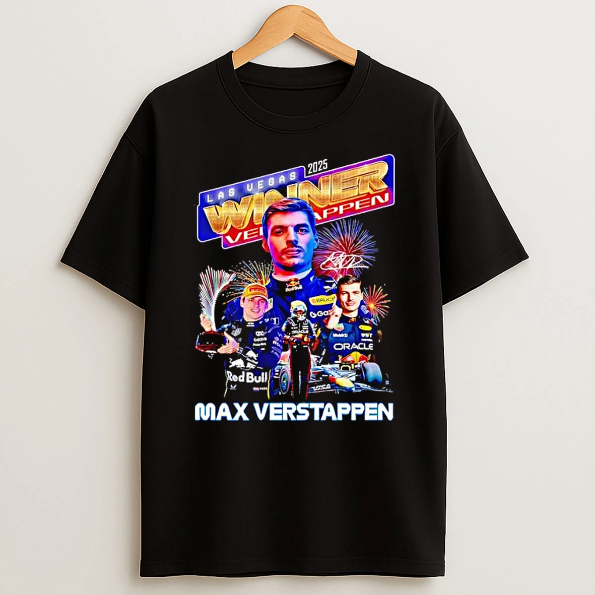 Max Verstappen Win Grand Prix Las Vegas 2025 Red Bull Racing Shirts