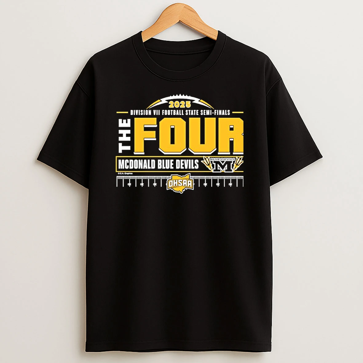 Mcdonald Blue Devils 2025 Mhsaa D7 Football State Semi Finals The Four Shirts