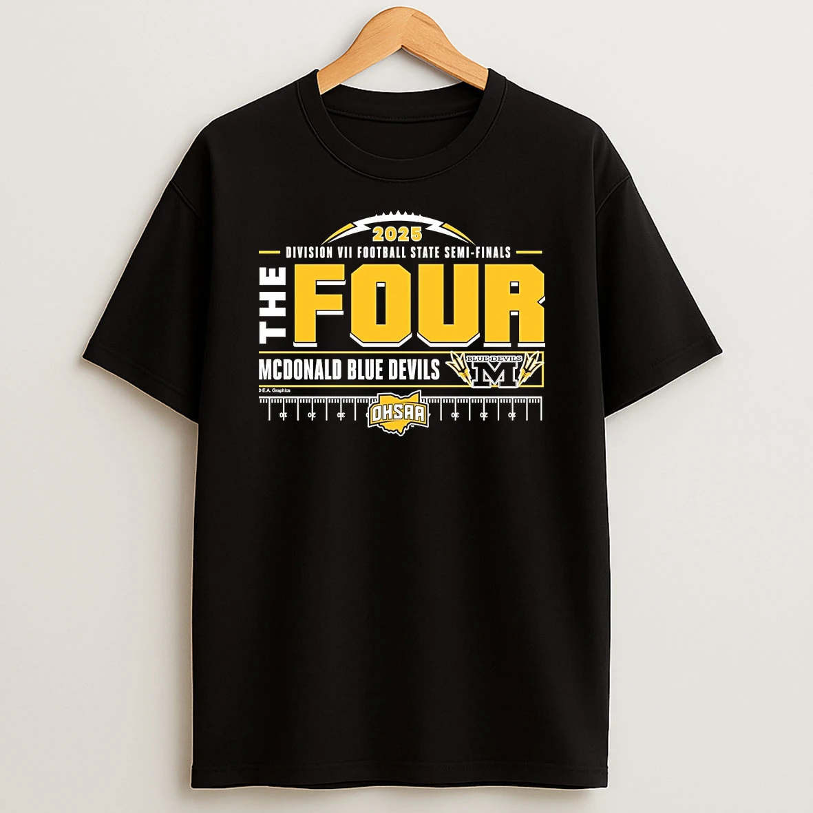 Mcdonald Blue Devils The Four 2025 Division 7 Football State Semifinals Shirts