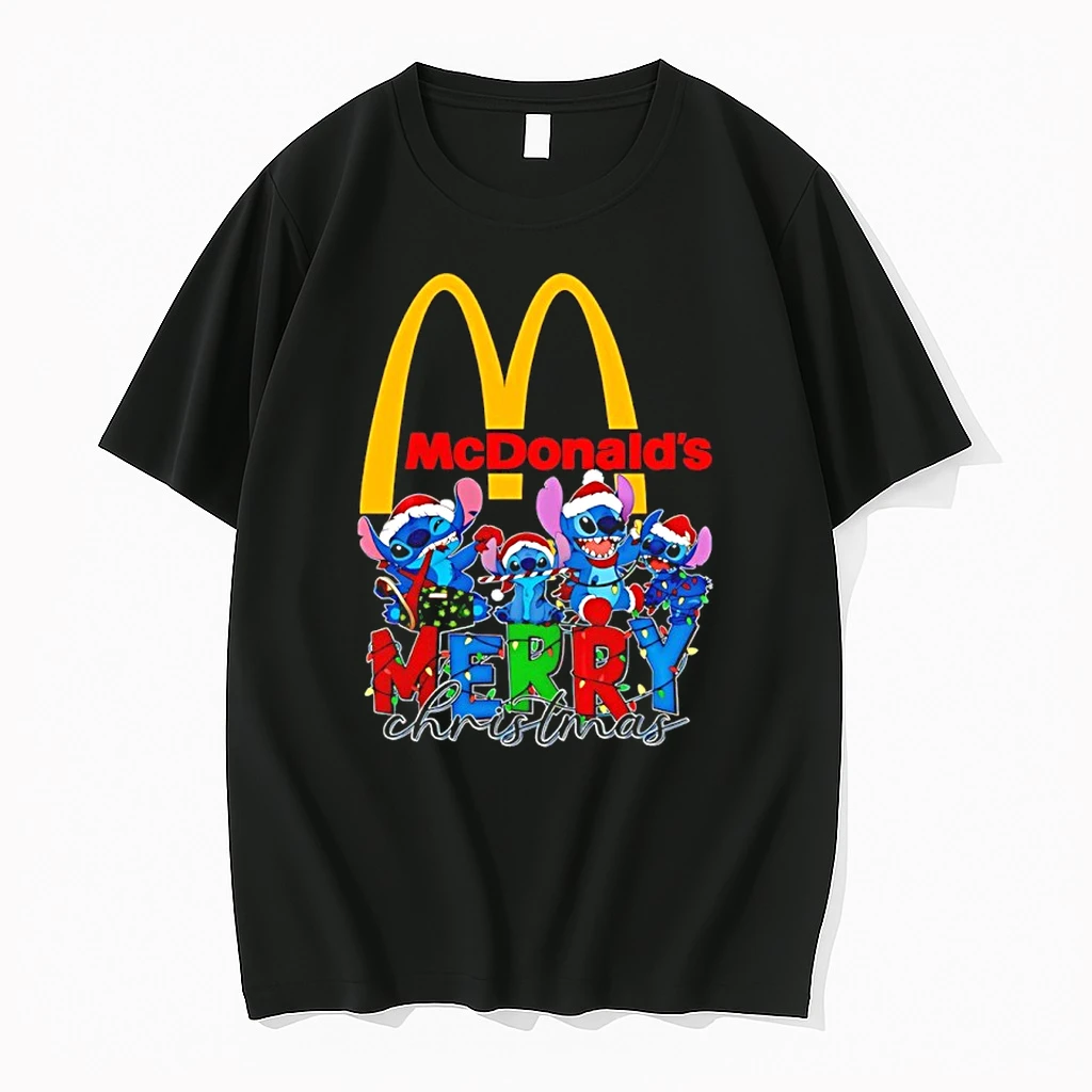 Mcdonalds X Stitch Lightning Merry Christmas 2025 Shirts