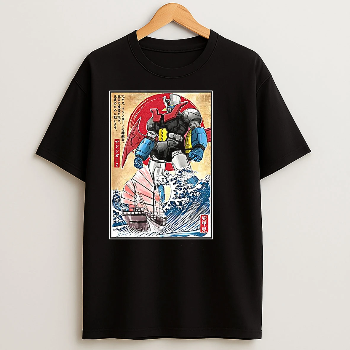 Mecha Z Go Nagai Anime Big Waves Off Kanagawa Japanese Style T Shirts