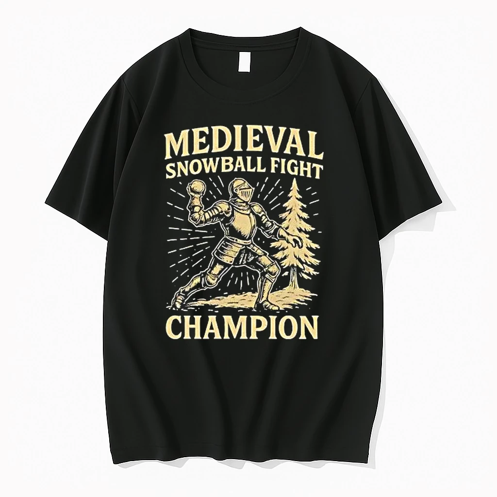 Medieval Snowball Fight Champion Knight Christmas Shirts