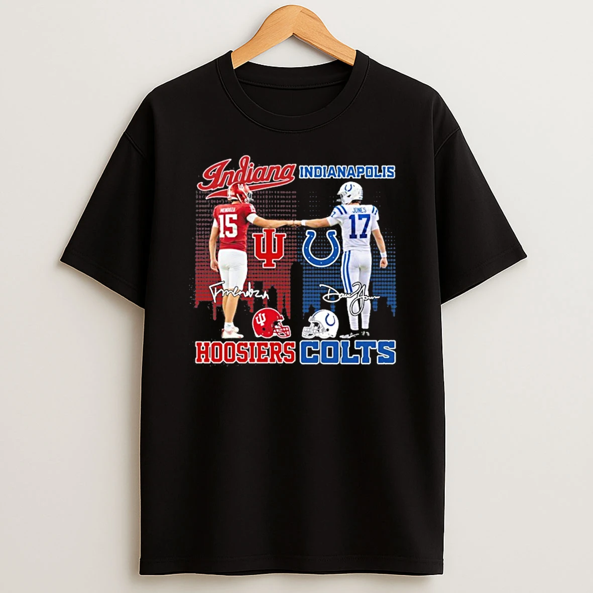 Mendoza Indiana Hoosiers On Saturdays And Jones Indianapolis Colts On Sundays Shirts