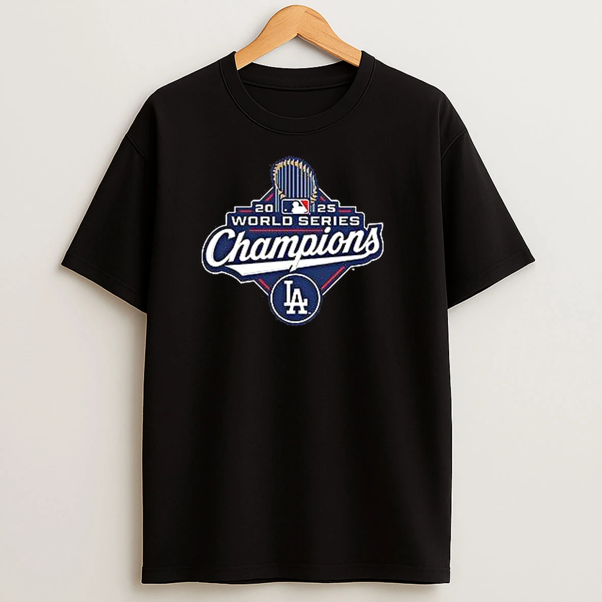 Mens Los Angeles Dodgers 2025 World Series Champions Logo T Shirts