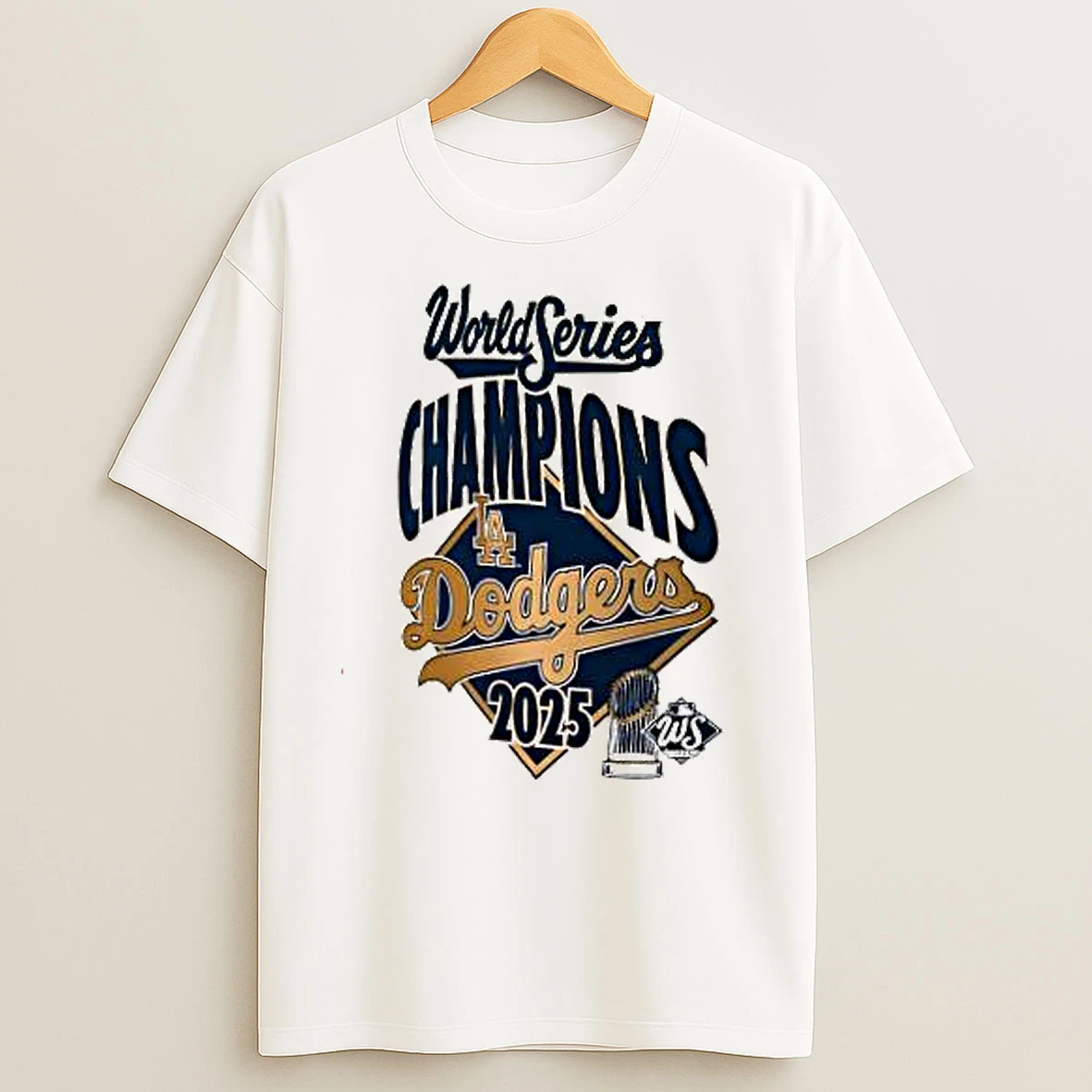 Mens Los Angeles Dodgers Steel 2025 World Series Champions Locker Room T Shirts