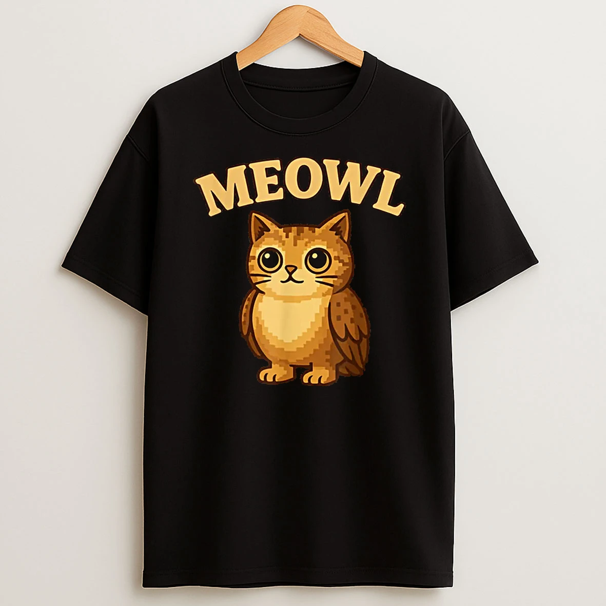 Meowl Meow Cat Owl Brainrot Meme Shirts