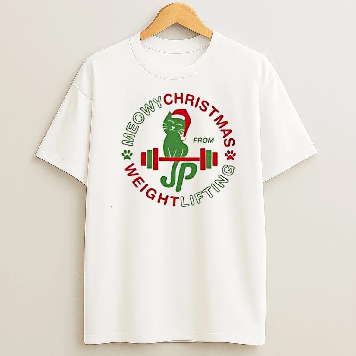Meowy Christmas From Weight Lifting T Shirts