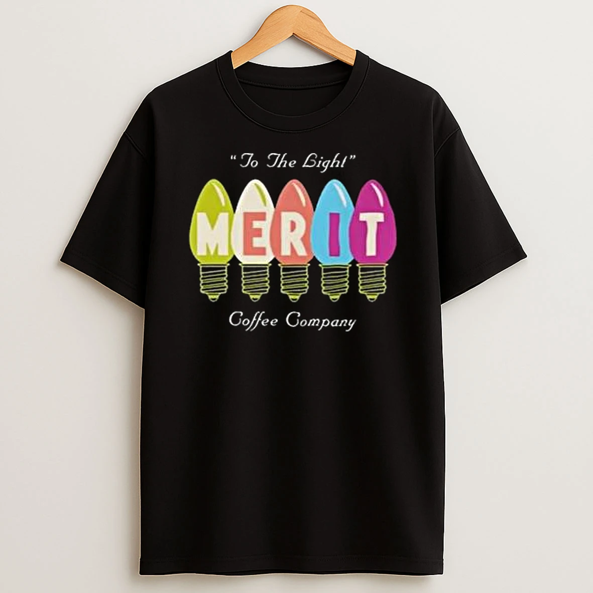Merit Coffee Co Vintage Lightbulb Shirts