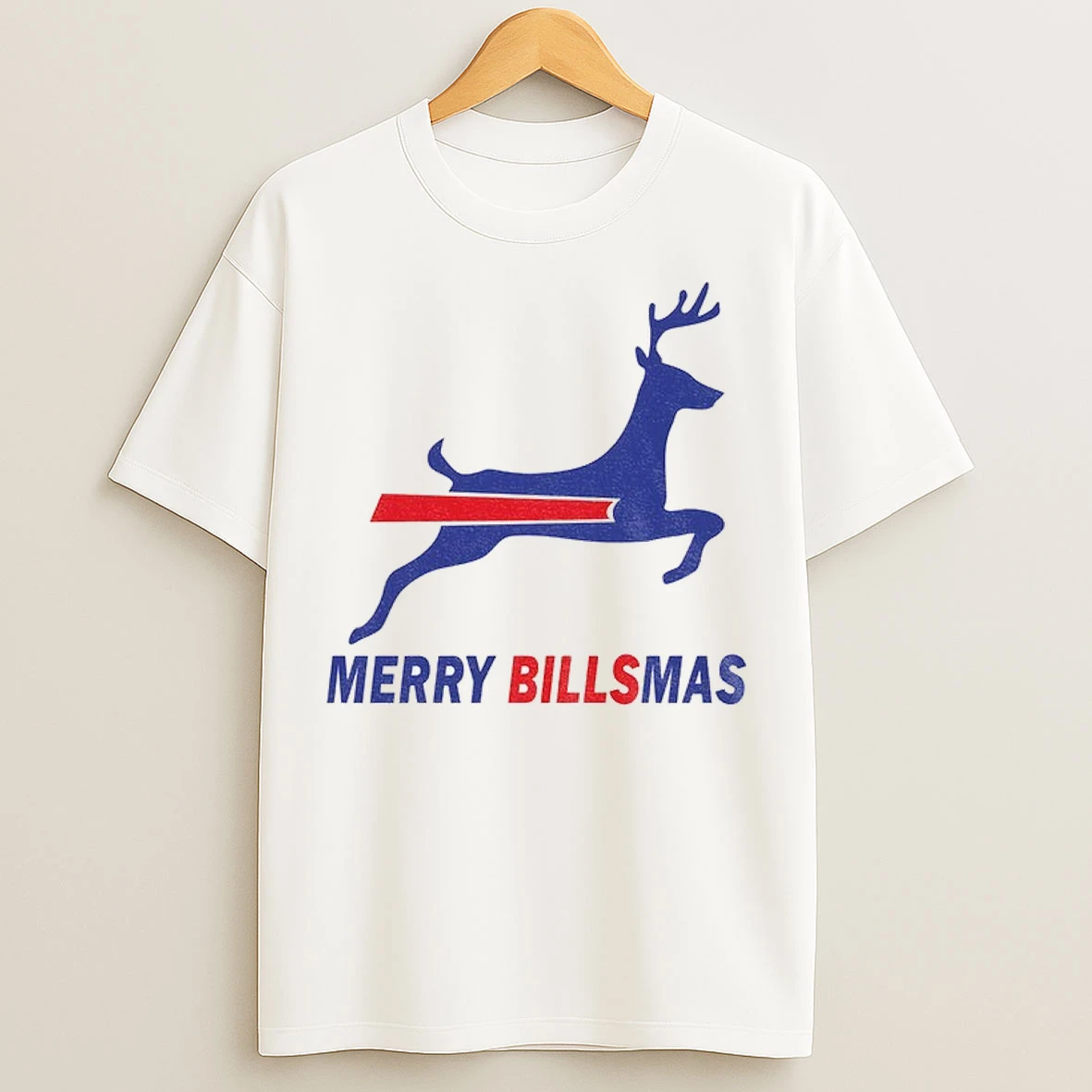 Merry Billsmas Reindeer Buffalo Bills Nfl Football Parody Logo 2025 Christmas T Shirts