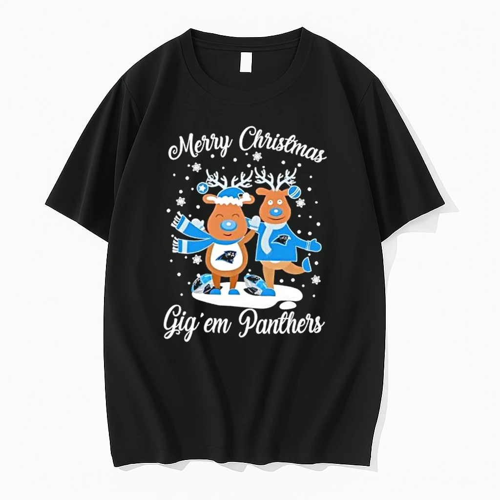 Merry Christmas Gig Em Carolina Panthers Football Shirts
