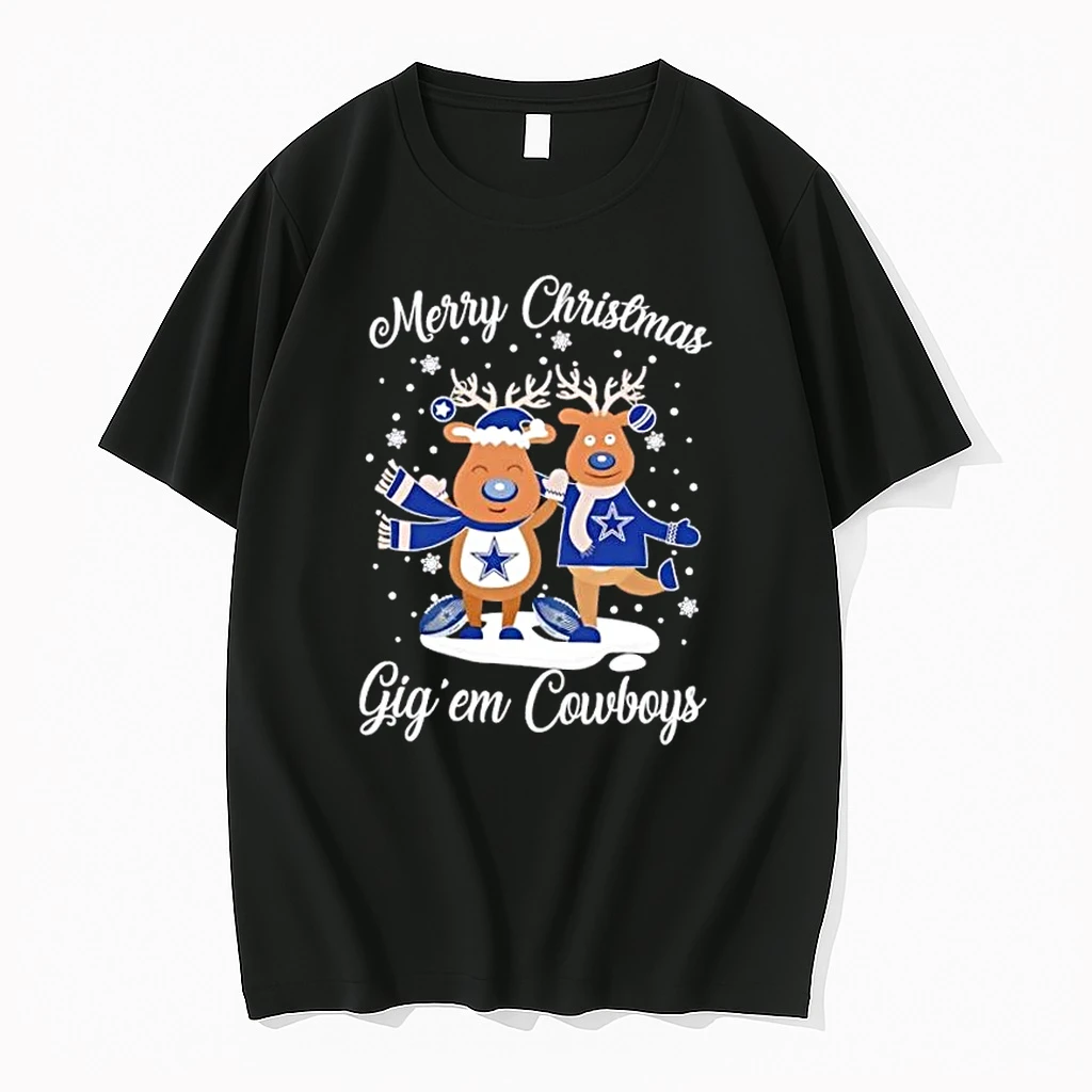 Merry Christmas Gig Em Dallas Cowboys Football Shirts