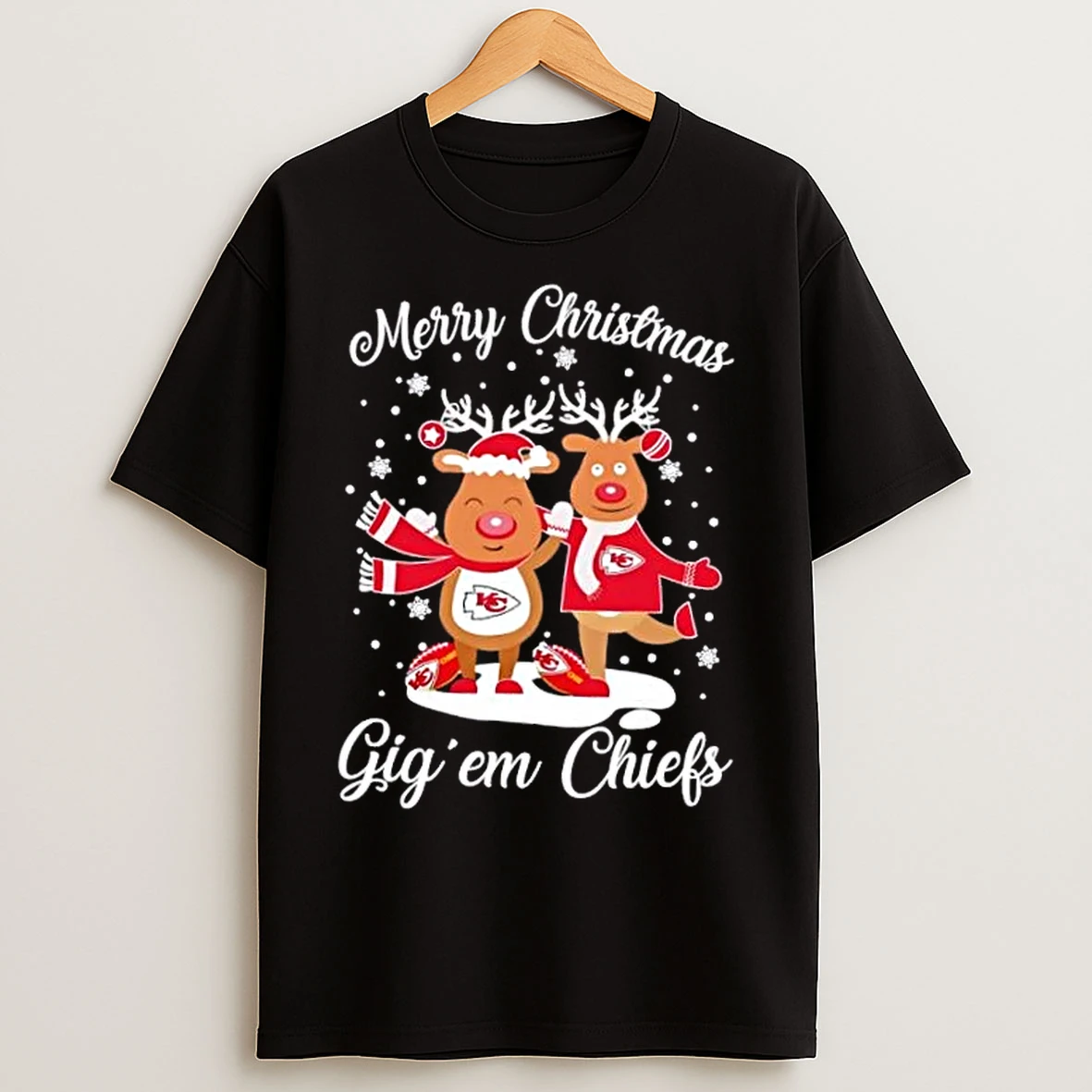 Merry Christmas Gig Em Kansas City Chiefs T Shirts