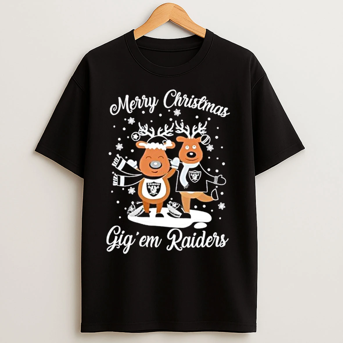 Merry Christmas Gig Em Las Vegas Raiders T Shirts