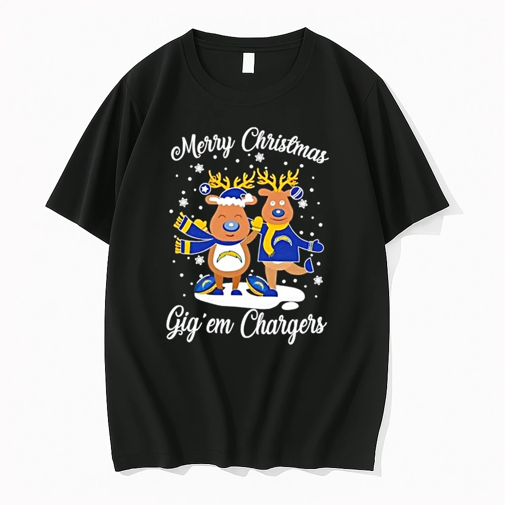 Merry Christmas Gig Em Los Angeles Chargers Shirts