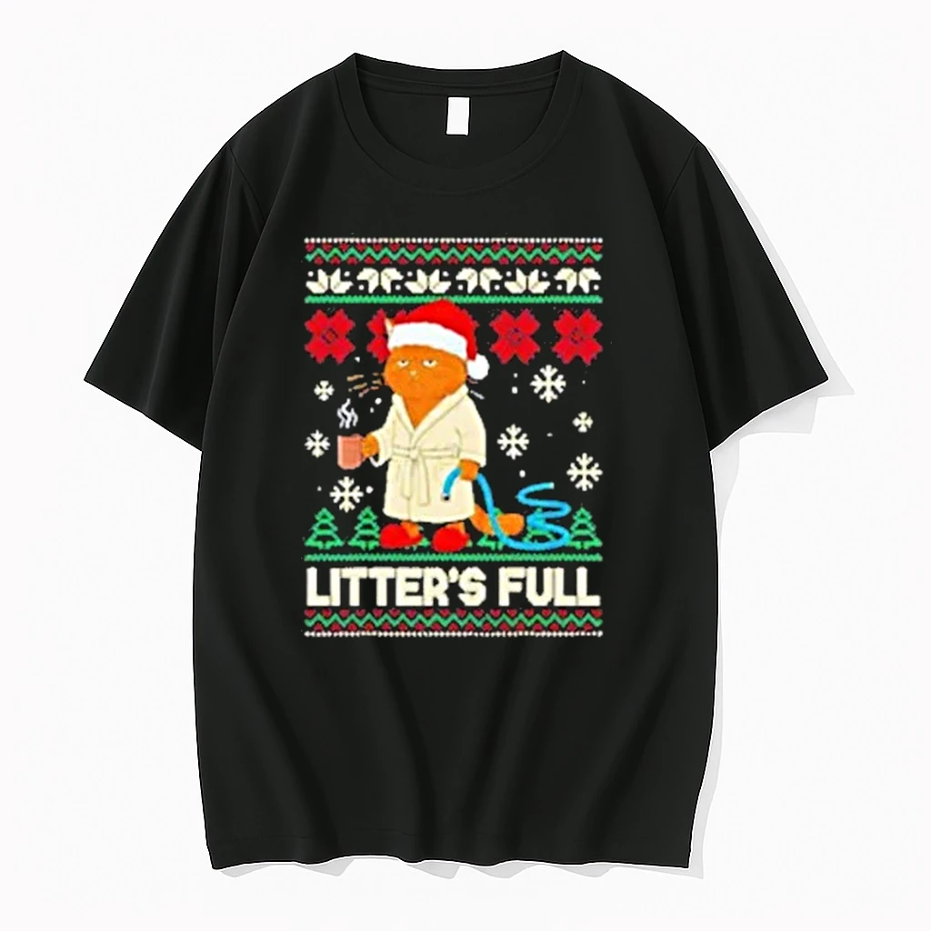 Merry Christmas Litters Full Cat Holiday Shirts