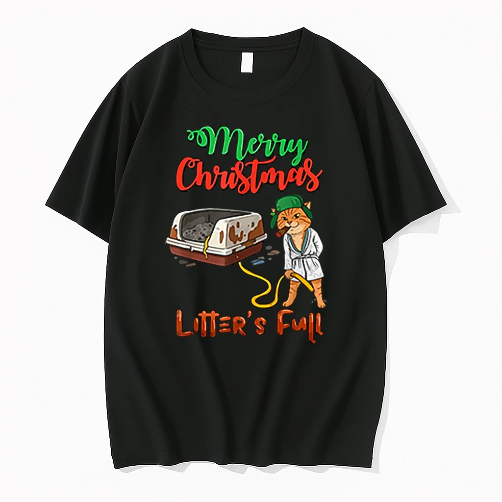 Merry Christmas Litters Full Funny Cat Lovers Shirts