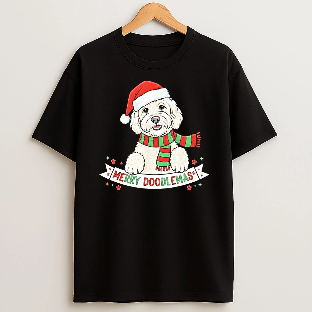Merry Doodlemas Goldendoodle Christmas Dog Shirts