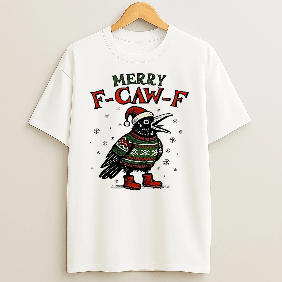 Merry F Caw F 2025 Christmas Crow Shirts