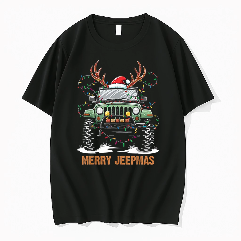 Merry Jeepmas Christmas Xmas Santa Reindeer Shirts