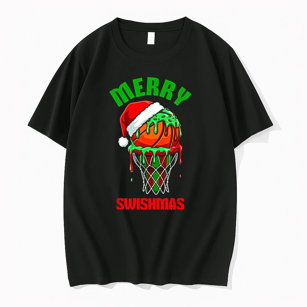 Merry Swishmas Basketball Ugly Christmas Xmas Shirts